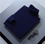High Lapel Sweater Solid Color Casual