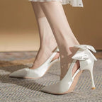 New Wedding Shoes Bridal Shoes Bow Satin Bridesmaid Shoes