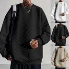 Trendy Small Square Round Neck Casual Loose Knit Long Sleeve Top