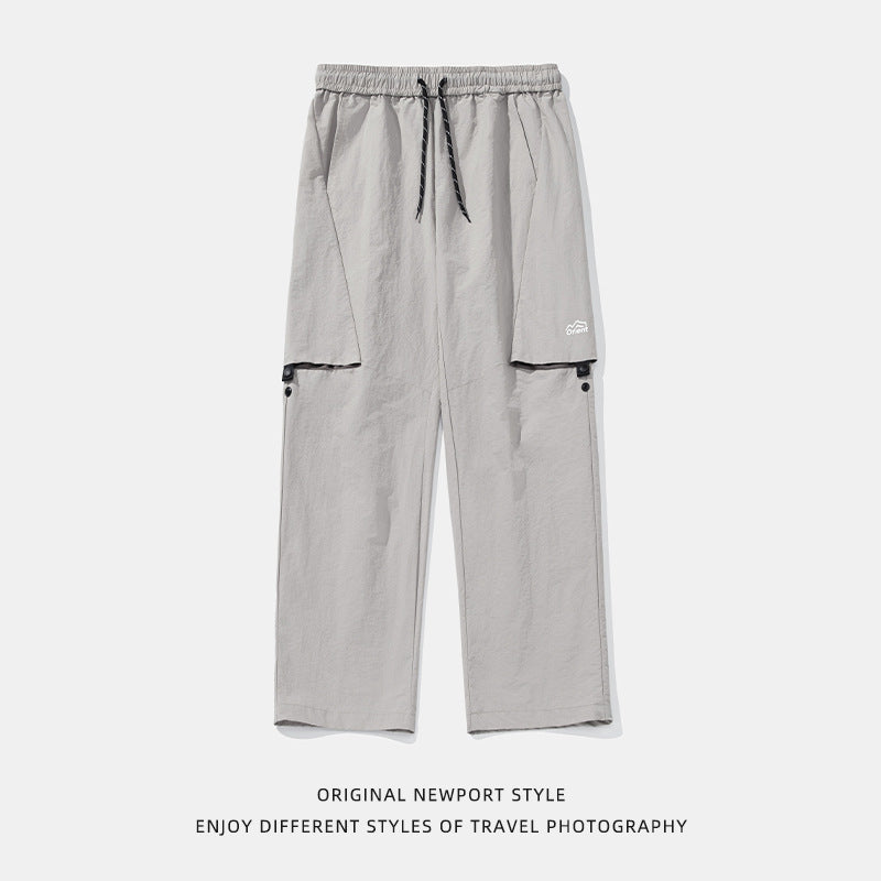 Men's Loose-leaf Split Adjustable Breathable Casual Pants