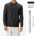 Light Luxury Men's Lapel Zipper Knitted