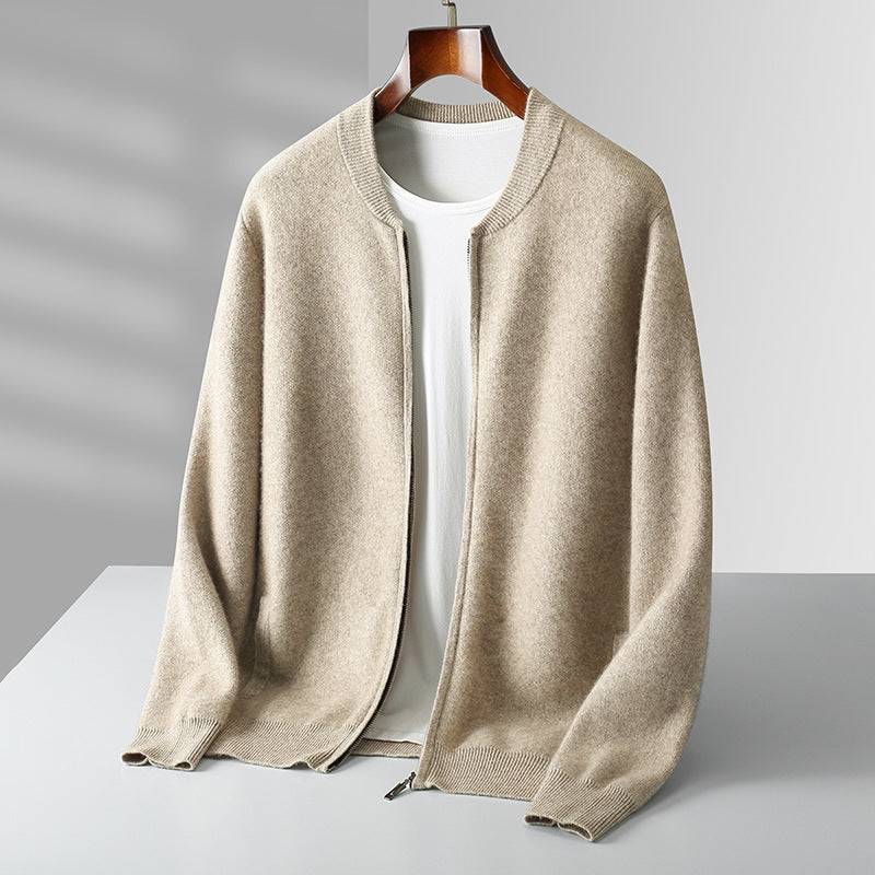 Round Neck Top Men's Cardigan Coat