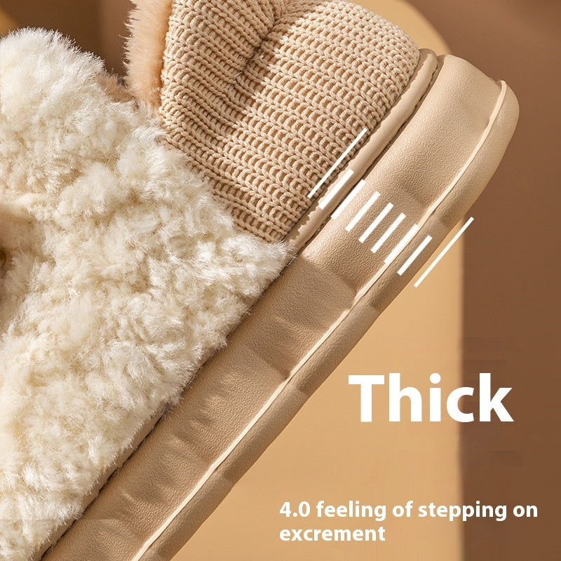 Indoor Home Thermal Non-slip Cotton-padded Shoes