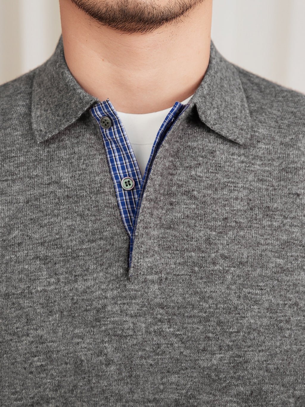 Slim-fit Lapel Polo Shirt Wool Knitted T-shirt