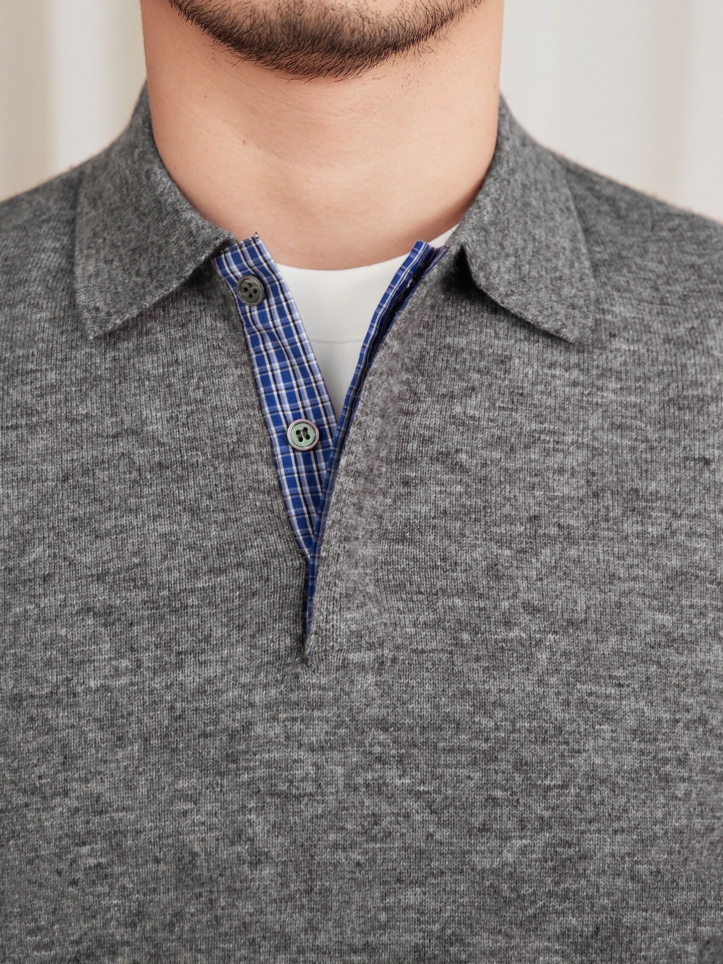 Slim-fit Lapel Polo Shirt Wool Knitted T-shirt