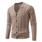 Men's Brocade Sweater Korean Style Trendy Casual Loose And Handsome V-neck Knitted Cardigan Coat