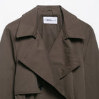 Fashion Design Lapel Belt Wind-breaker Coat