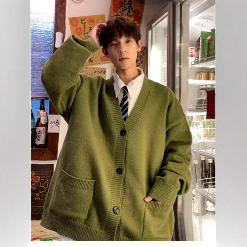 Cardigan Japanese Lazy Style Loose-fitting Versatile Sweater Coat