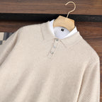 Men's Solid Color Soft Glutinous Cashmere Sweater Simple Pullover Loose
