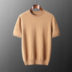 Autumn And Winter Front Line Ready-made Garments Round Neck Short Sleeve Men's Cashmere Sweater