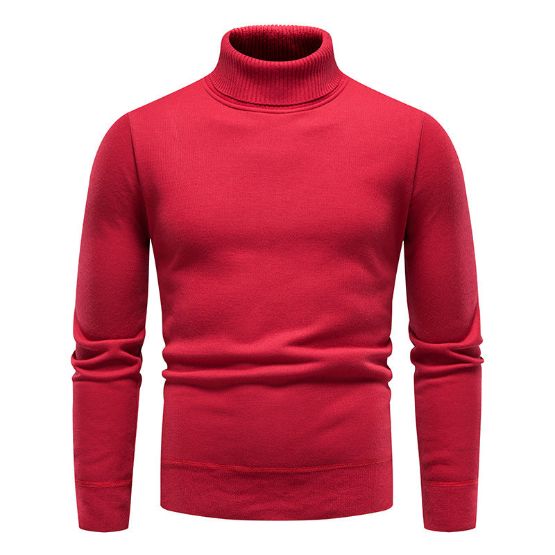 Men's Classic All-matching Fleece-lined Turtleneck Sweater