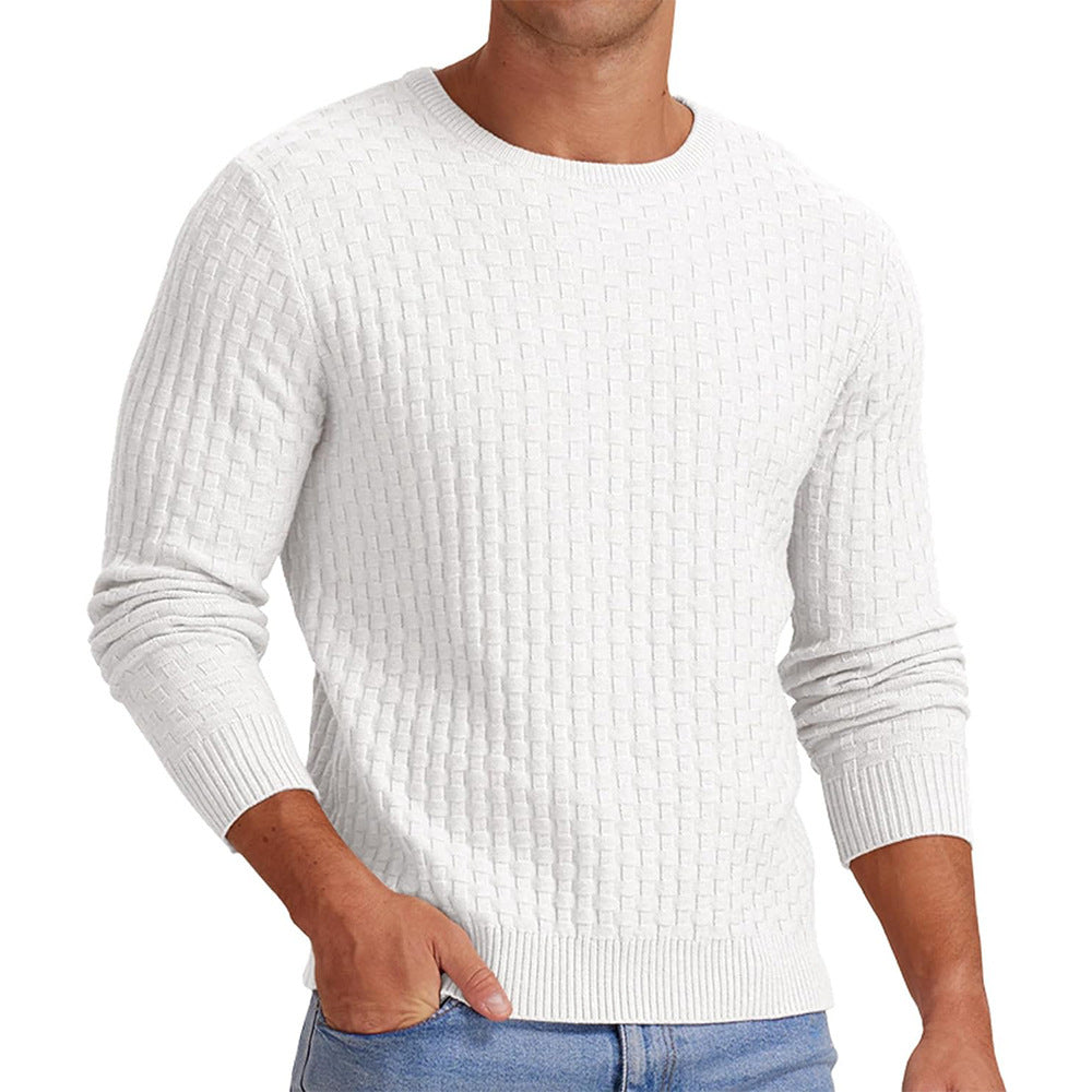 Men's Round Neck Pullover Long Sleeve V-neck