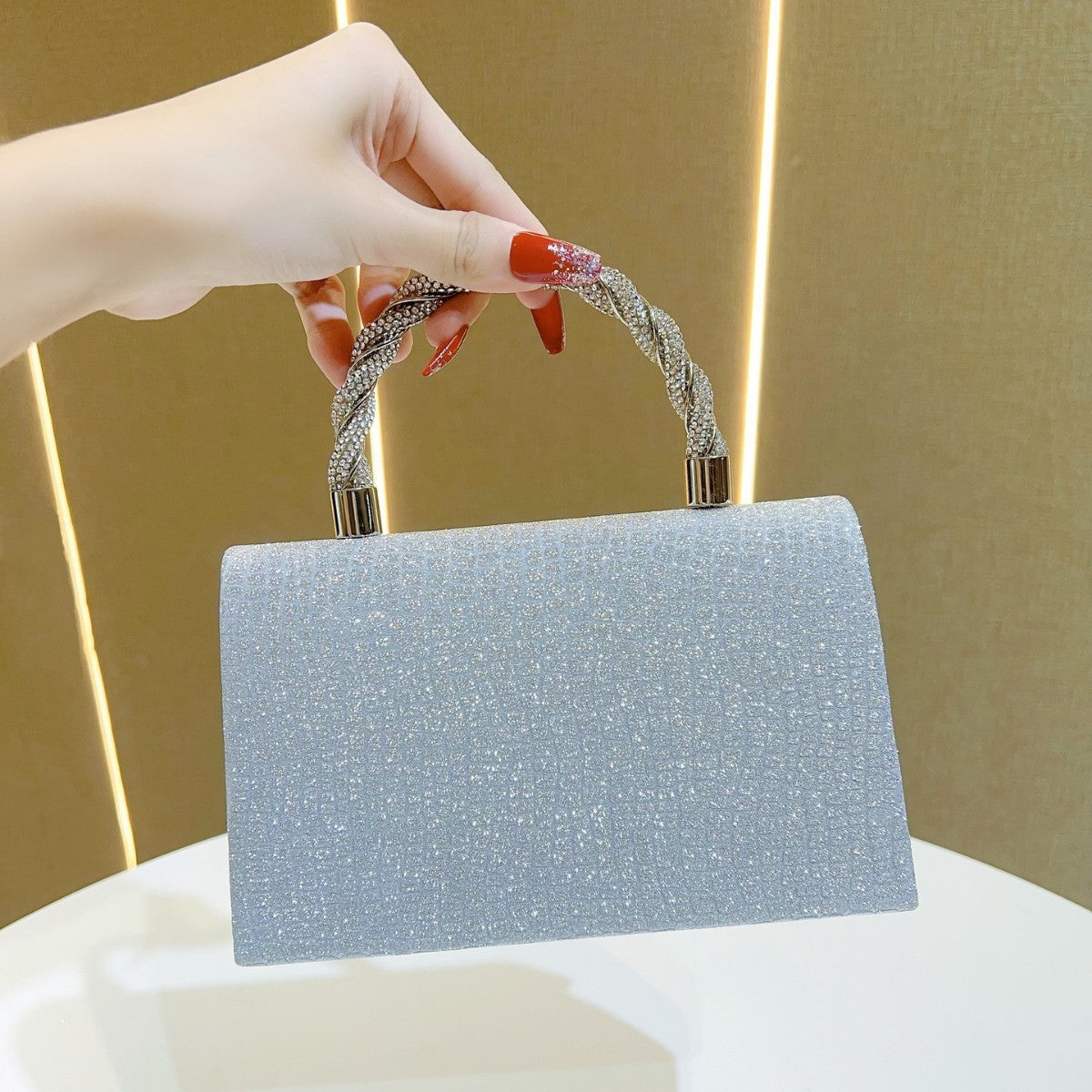 Korean New Style Rhinestone Evening Bag Women's Hand Carrying