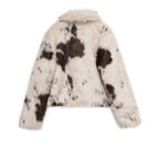Fashion Temperament Women's Faux Fur Effect Animal Print Coat