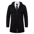 New Men's Chenille Hooded Cardigan Sweater