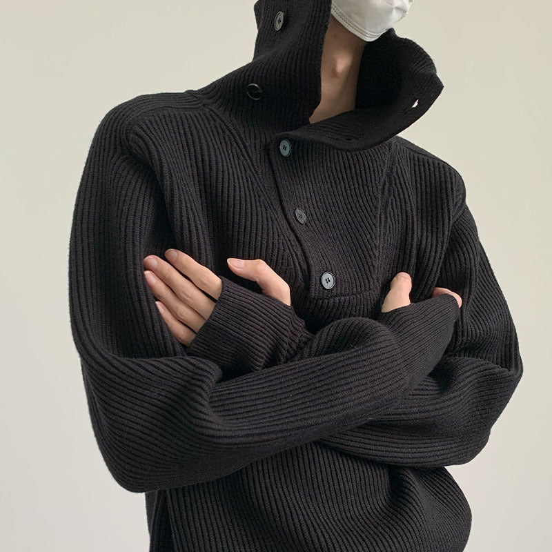 Sweater Men's Idle Style High-grade Round Neck Pullover Loose