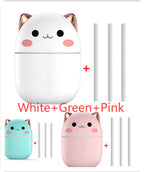Air Humidifier Cute Cat Ultra-Silent USB Office Household Bedroom Car Aromatherapy Air Purifier With Led Cool Mist Spray