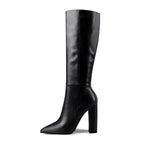 Pointed Toe Chunky Heel High Heel Autumn And Winter Women's High Boots