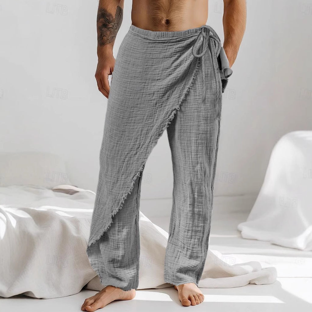 Casual Lace Up Straight-leg Trousers