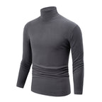 Autumn And Winter Men's Solid Color Versatile High-neck Base Layer Casual Fleece Top