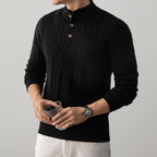 Thick Jacquard Warm Young And Middle-aged Soft Turtleneck Sweater