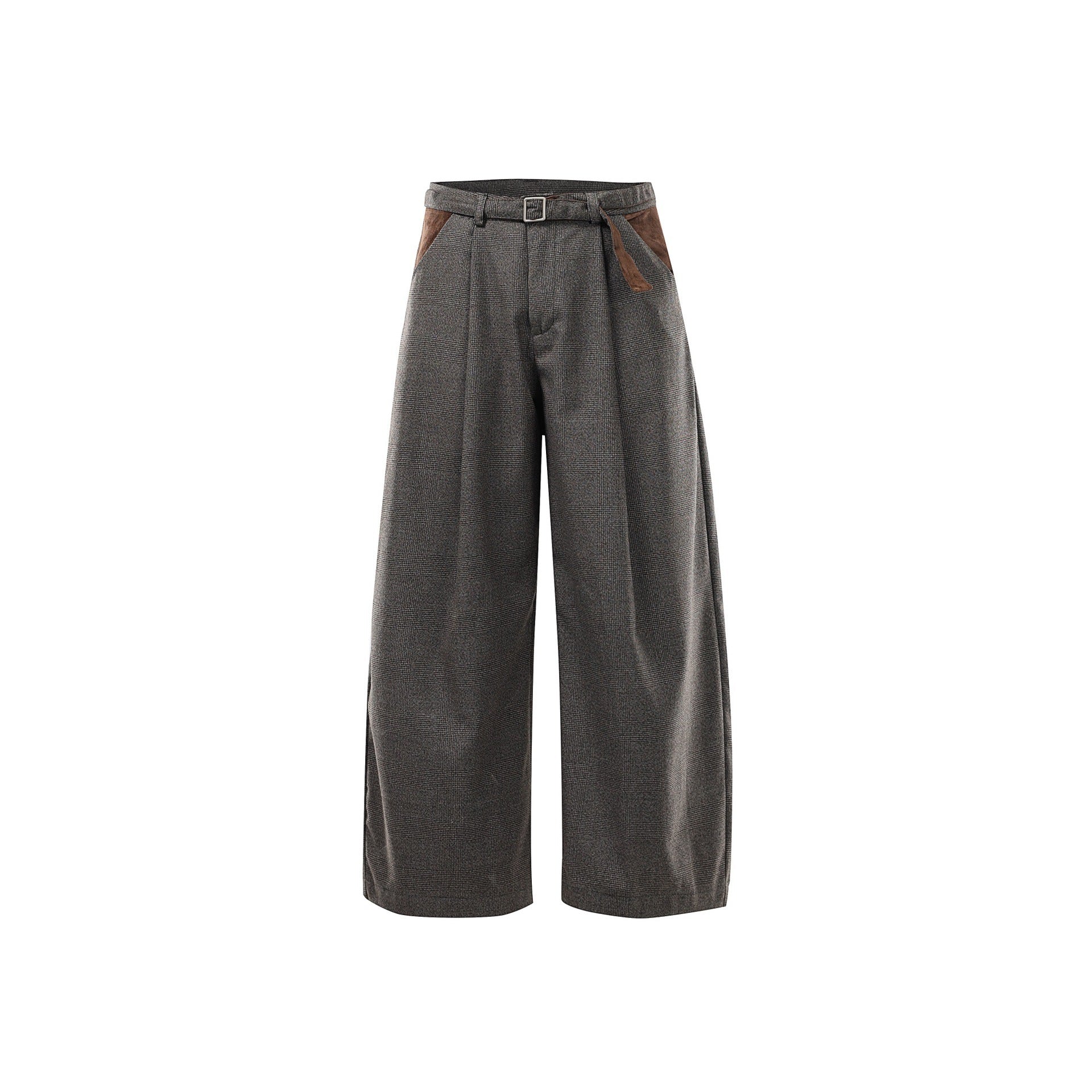 Retro Houndstooth Pattern Loose Wide-legged Versatile Casual Pants