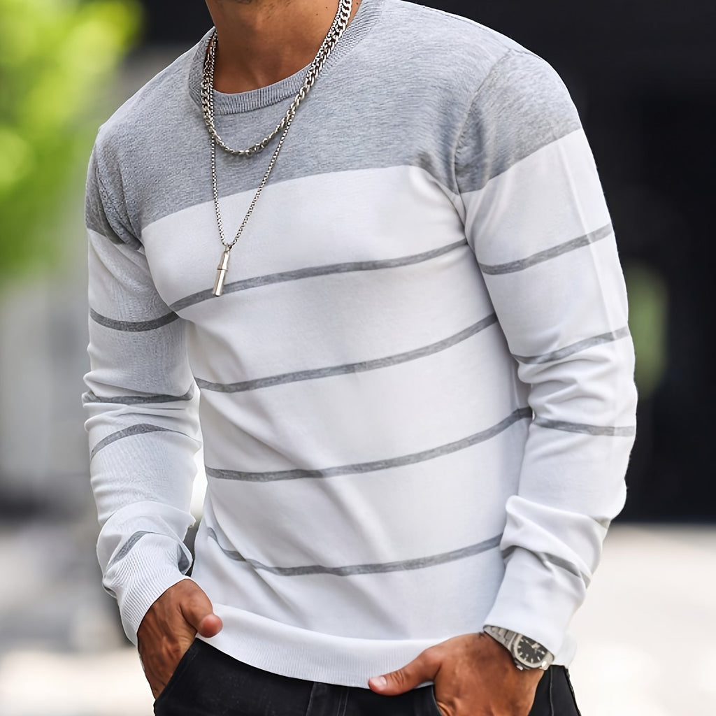 Men's Knitted Fashion Crew Casual Sweatshirt