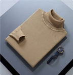 High Lapel Sweater Solid Color Casual