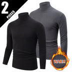Autumn And Winter Men's Solid Color Versatile High-neck Base Layer Casual Fleece Top