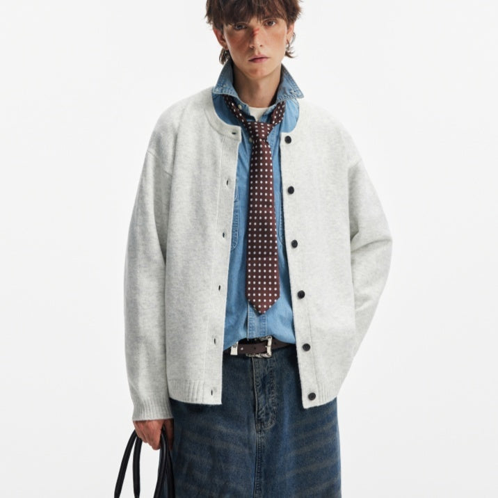 New Lazy Style Cardigan Sweater Knitted Coat