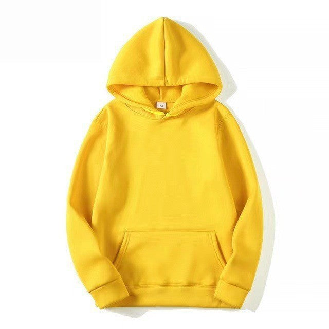 Solid Color Hooded Sweater For Men And Women