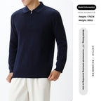 Light Luxury Men's Lapel Zipper Knitted