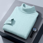 Men's High-neck Cashmere Sweater Solid Color Versatile