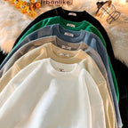 Spring And Autumn Simplicity Men's Loose Round Neck Sweater