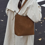 Versatile Retro Matte Women's Single-shoulder Large-capacity Bucket Bag