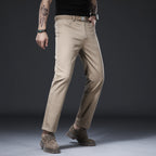 Straight Spring And Autumn Versatile Simple Loose Elastic Spring Men's Casual Pants