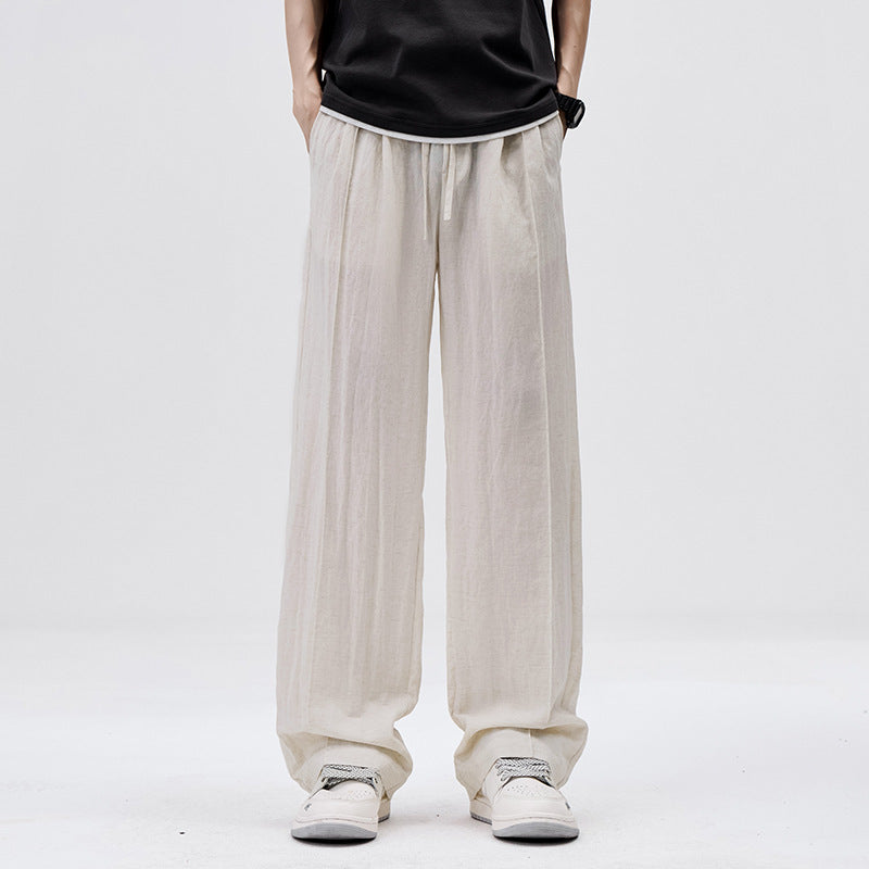 New Men's Summer Tencel Lyocell Breathable Sports Pants