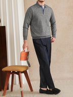 Slim-fit Lapel Polo Shirt Wool Knitted T-shirt