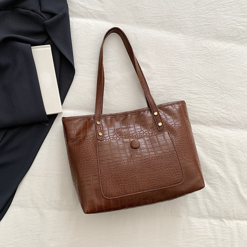 Retro Large Capacity Minimalist Single-shoulder Commuter Fashionable Handbag