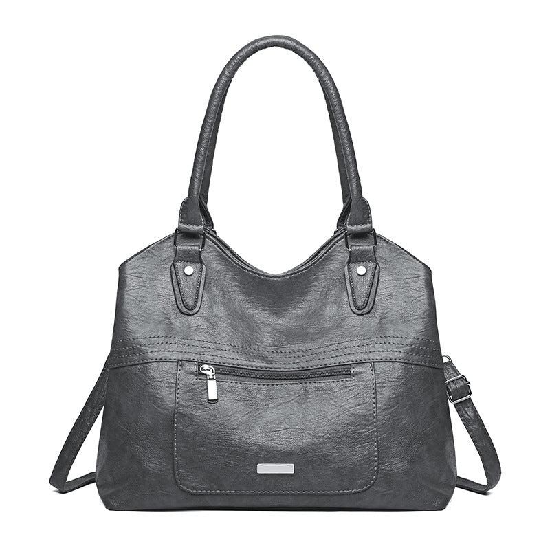 Jurchen Leather Large-capacity Soft Leather Casual Bag