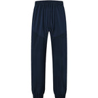 Simple Loose Thin Linen-style Sporty Drawstring Patchwork Men's Sweatpants