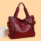 Retro Soft Leather Handbag Fashion Commuter Shoulder Messenger Bag