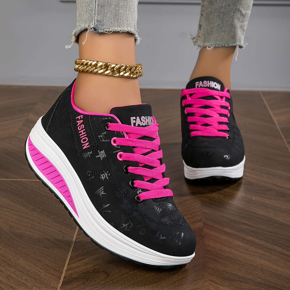 Casual Comfortable Low Top Platform Sneakers