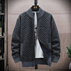 New Men's Casual Zipper Sweater Coat All-matching