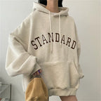 Letter Loose Fleece Printed Top