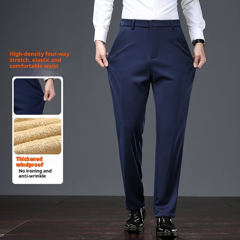 Middle-aged And Elderly Thermal Dad's Outfit Cross-border Grandpa Casual Pants
