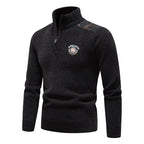 Velvet Stand Collar Thickened Men's Clothing Sweater