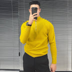 Men's Fall And Winter Inner Wear Half Zipper Bottoming Sweater