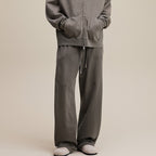 Heavy Bi Pattern Straight-leg Trousers Loose Casual Pants