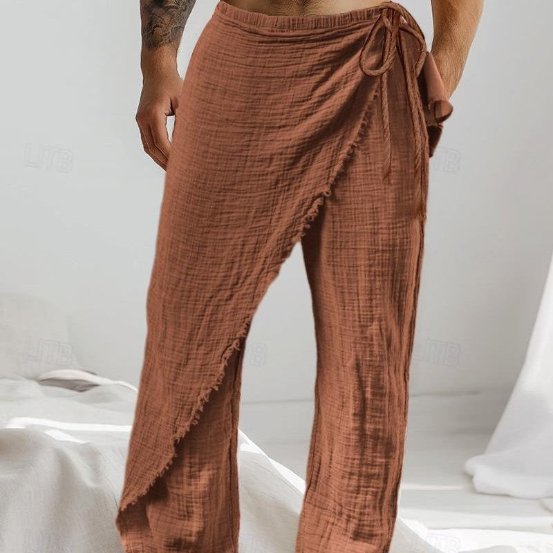 Casual Lace Up Straight-leg Trousers